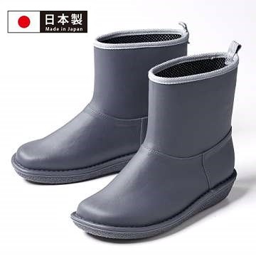 【Charming】日本製 時尚造型【個性雪靴雨鞋】-灰色-712