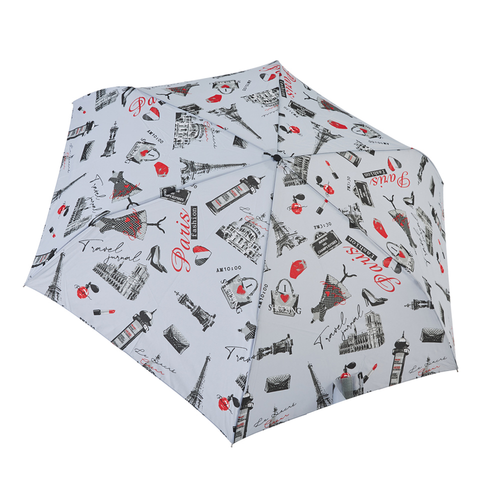 RAINSTORY雨傘-漫遊巴黎抗UV手開輕細口紅傘