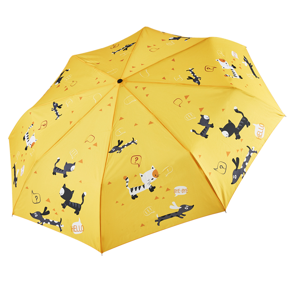 RAINSTORY雨傘-雪靴貓(黃)抗UV加大自動傘