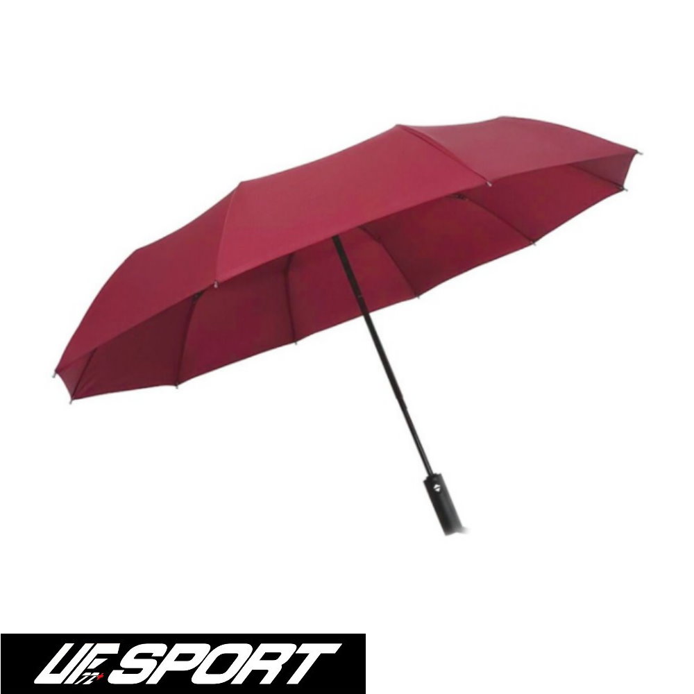 [UF72UF-120T-12 全自動12骨超大防曬抗風晴雨兩用摺疊傘/酒紅