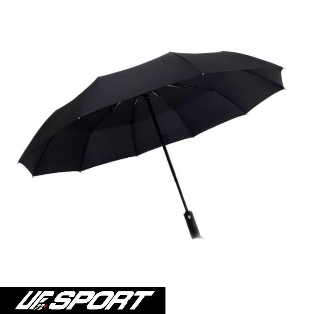 [UF72UF-120T-12 全自動12骨超大防曬抗風晴雨兩用摺疊傘/黑色