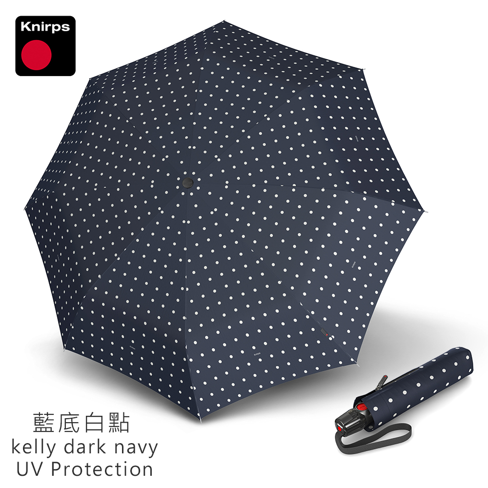 【Knirps 德國紅點傘】自動傘-經典自動開收晴雨傘(T200-點點款)