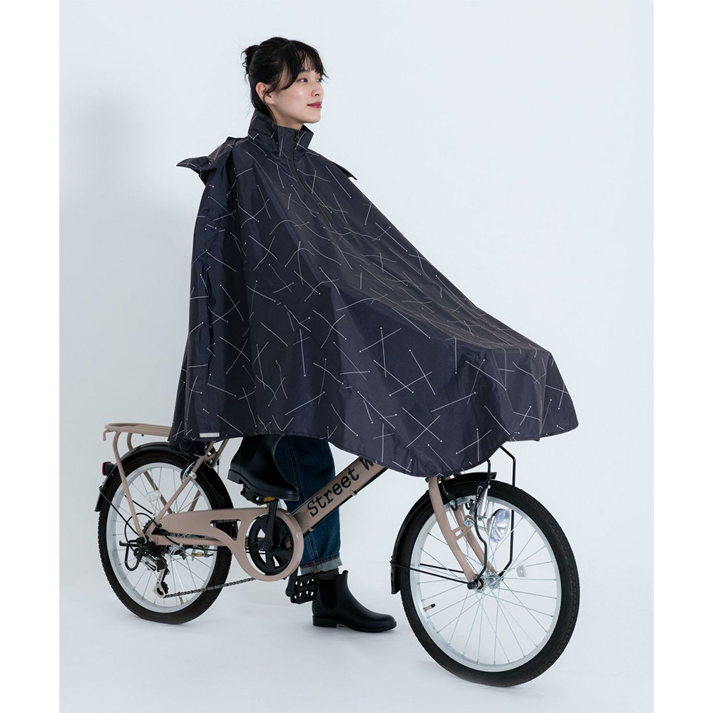 日本WPC. R001-024 爵士流星 城市隨行機車、自行車透明窗雨衣斗篷