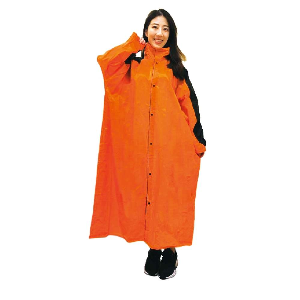 美型前開式尼龍配色雨衣