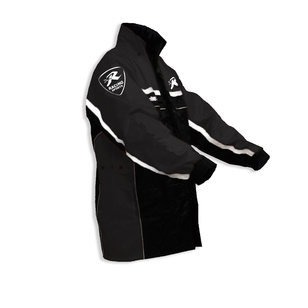 天德牌】(新版)R5側開式背包版兩件式風雨衣-黑
