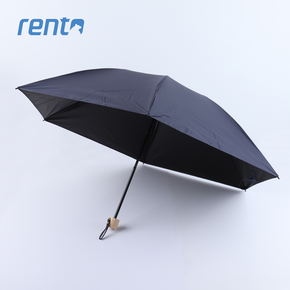 【rento】日式超輕黑膠蝴蝶晴雨傘_紺青