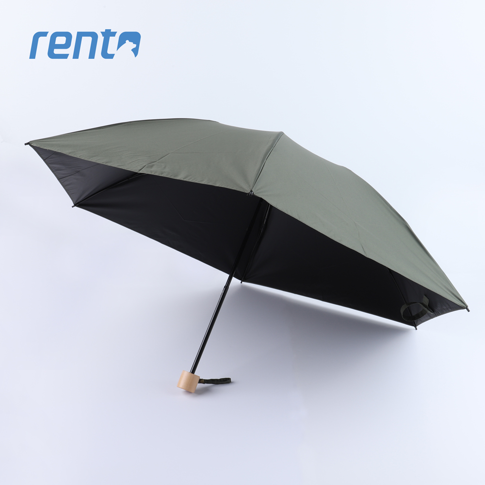 【rento】日式超輕黑膠蝴蝶晴雨傘_松葉綠