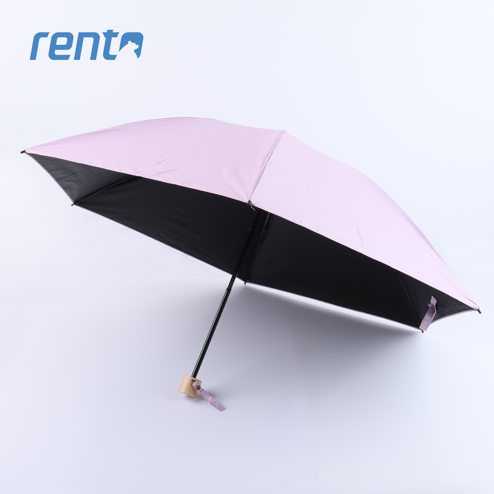 【rento】日式超輕黑膠蝴蝶晴雨傘_紫丁香