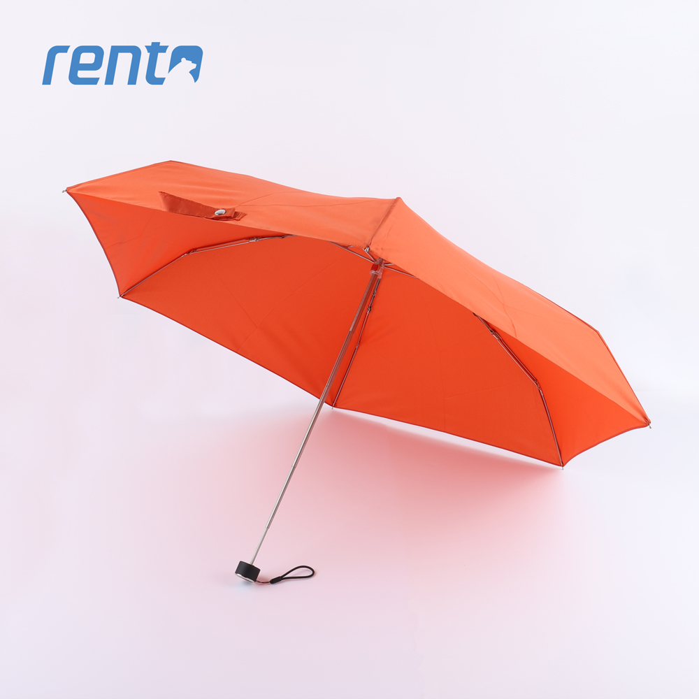 【rento】MINI不鏽鋼環保紗晴雨傘_朱色