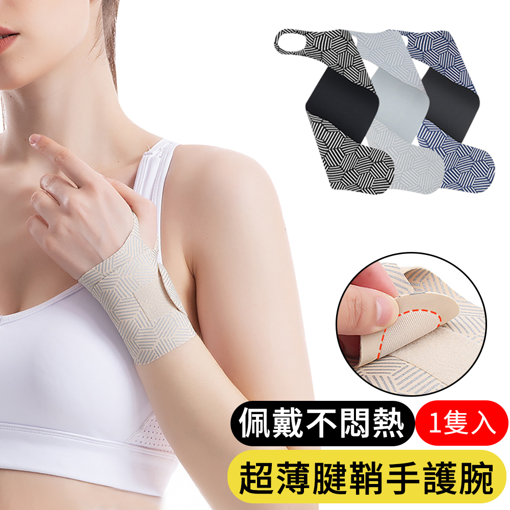 【AOAO】超薄加壓護腕帶 拇指固定帶 重訓護腕 運動護具 六邊形