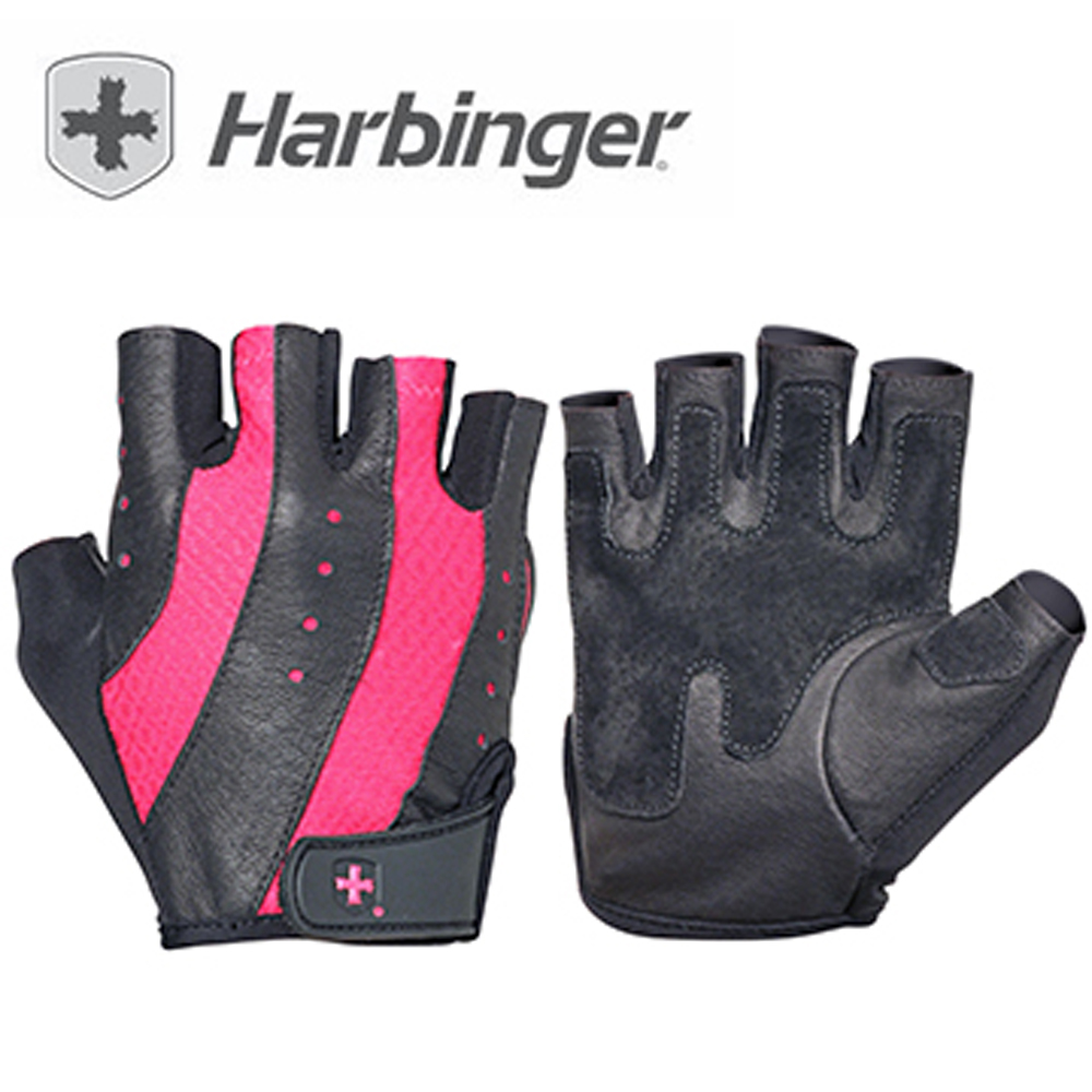 【HARBINGER】Pro Women 重訓/健身用專業手套 149 黑/粉