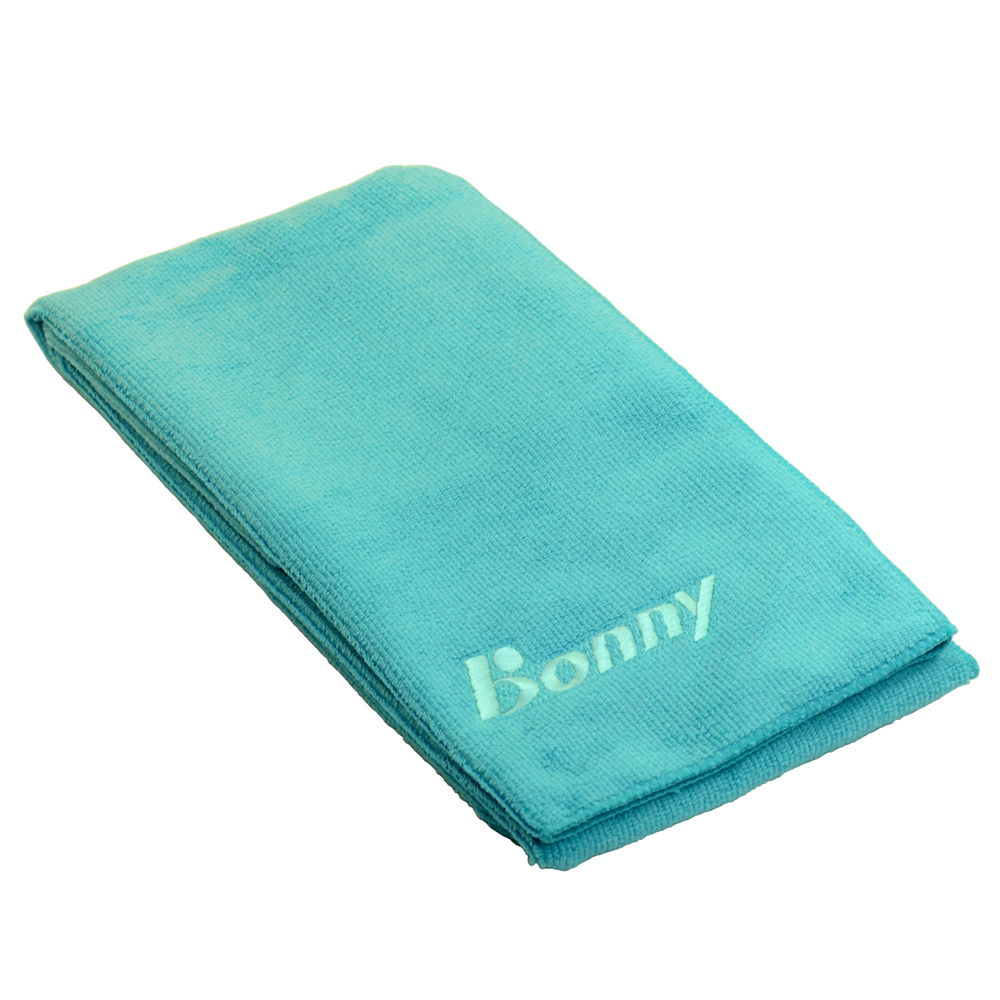 【Bonny波力】110cmx36cm超細纖維運動毛巾-青色