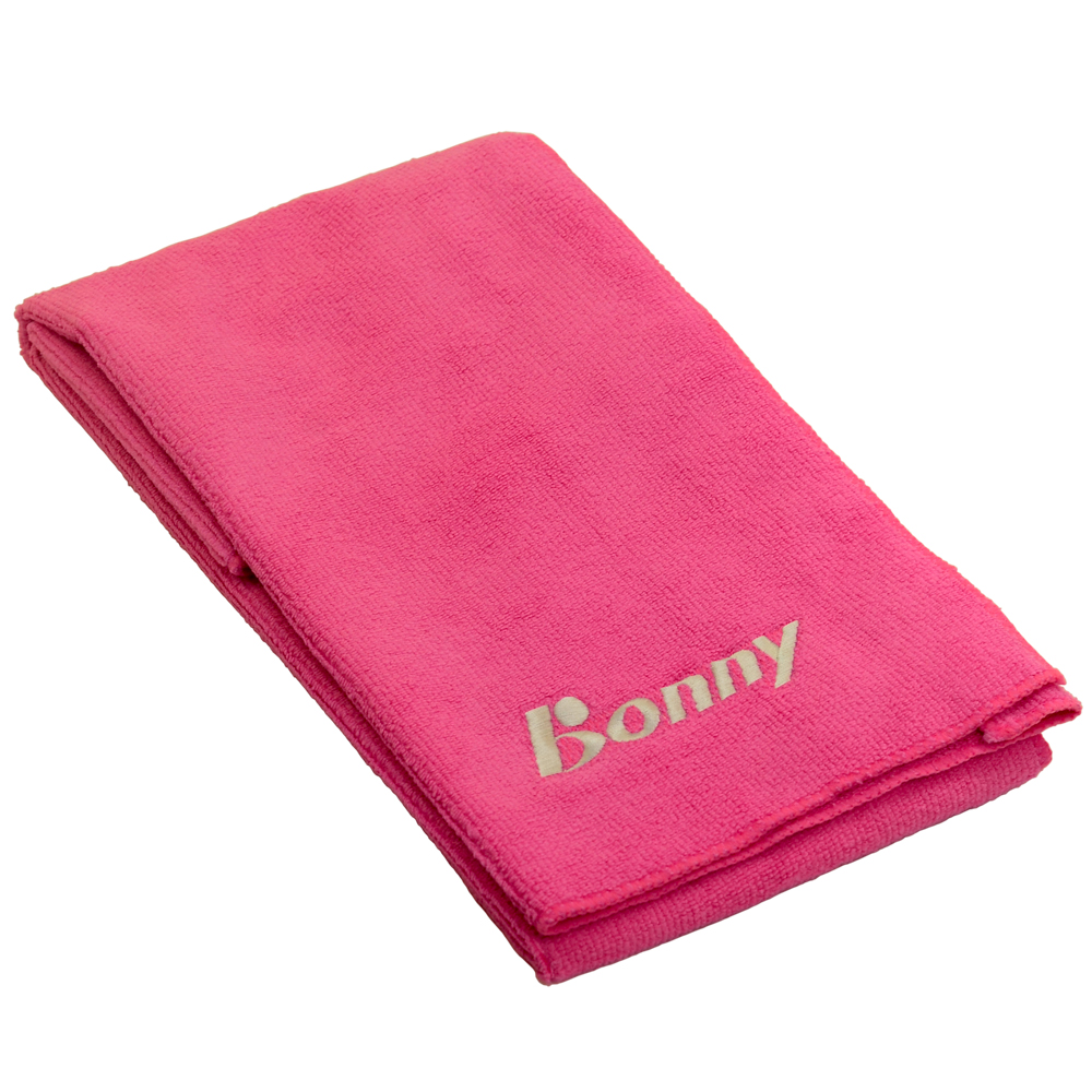 【Bonny波力】110cmx36cm超細纖維運動毛巾-亮粉紅色
