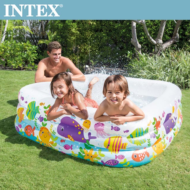 INTEX 海底動物方型戲水游泳池(57471N)
