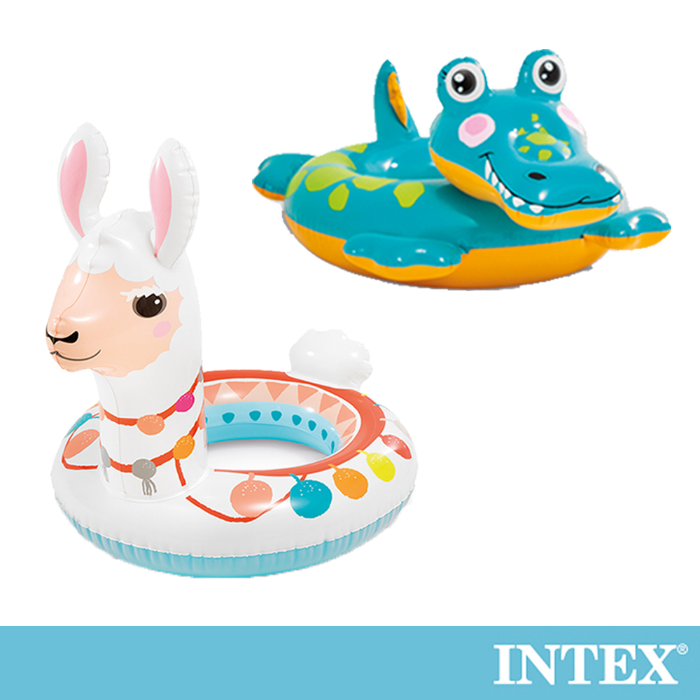 INTEX 造型游泳圈-3色圖案可選(58221)