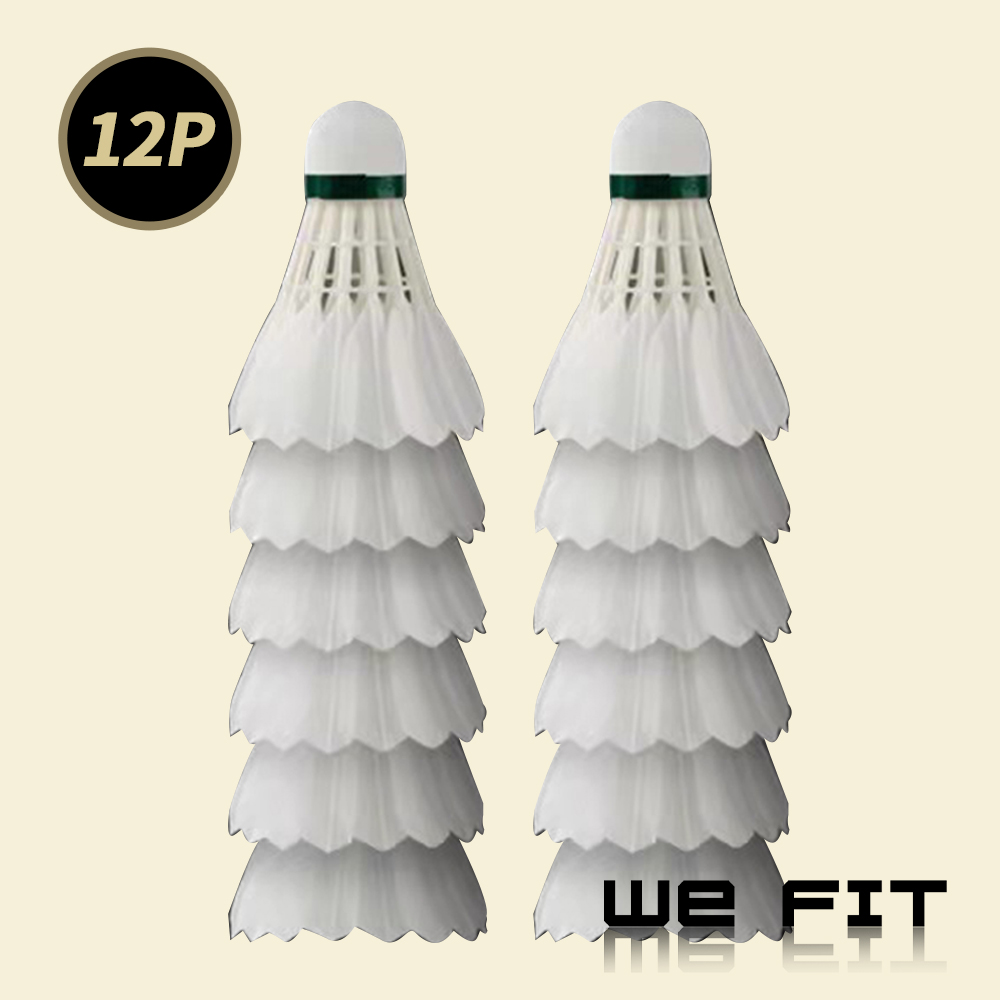 【WE FIT】鵝毛複合軟木球頭羽毛球12入(SG155)