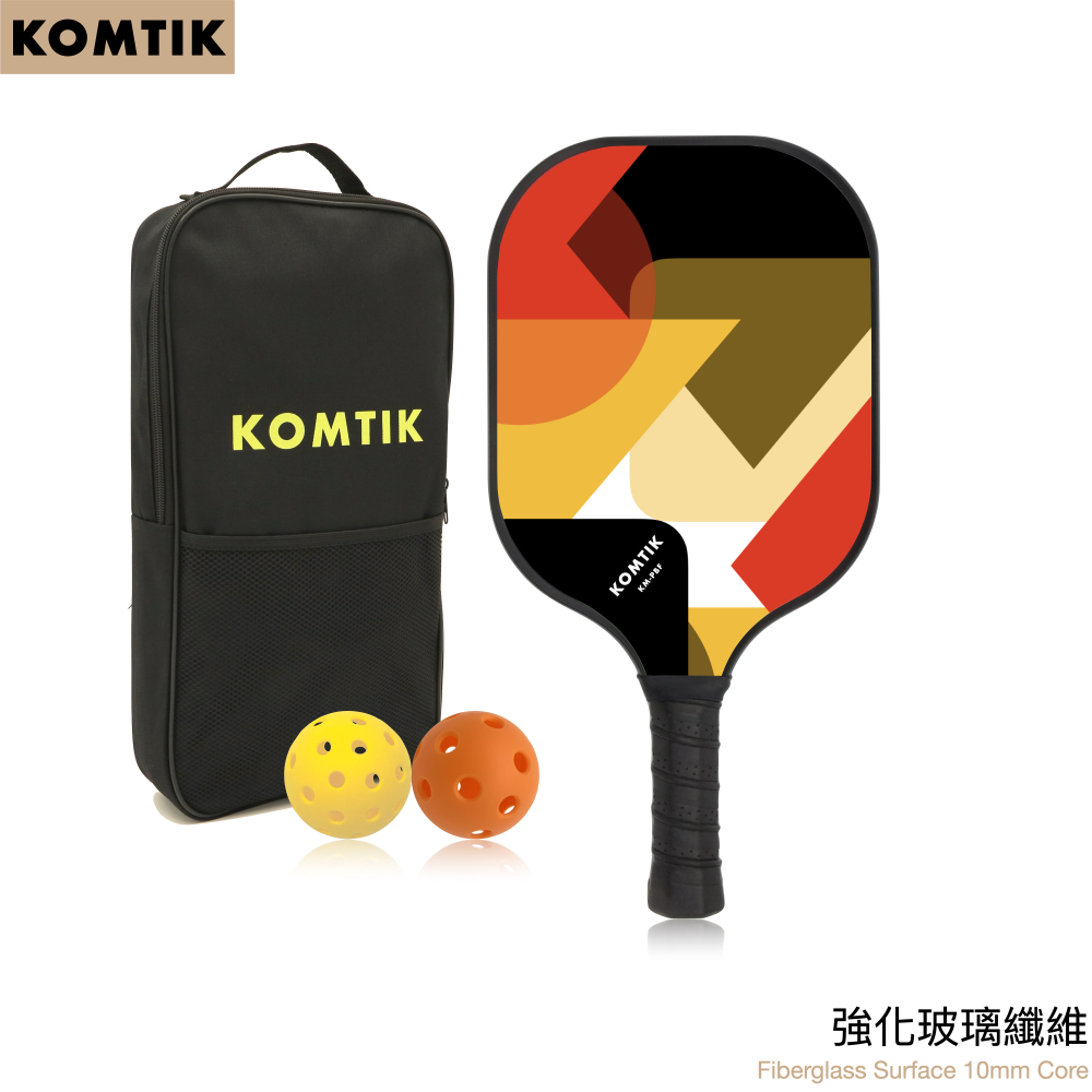 KOMTIK 玻璃纖維匹克球拍 10mm拍芯 型號 KM-PBF - 1拍組