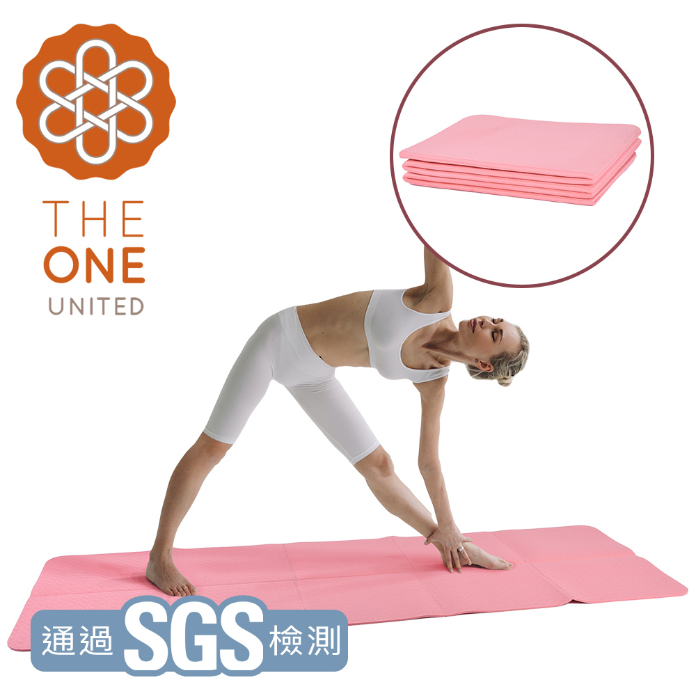 【雙紅】馬卡龍TPE摺疊瑜珈墊 5mm/SGS無毒合格(粉色)