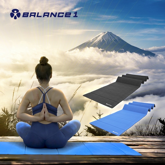 BALANCE 1 極致平衡折疊瑜珈墊 藍色