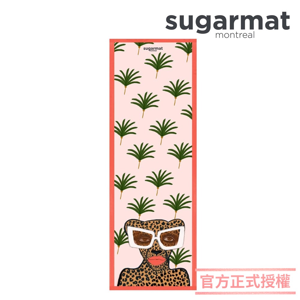 【加拿大Sugarmat】麂皮絨天然橡膠瑜珈墊(3.0mm) 時髦美洲豹Kiss & Make Up