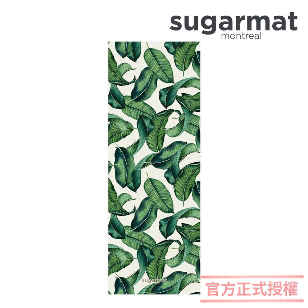【加拿大Sugarmat】麂皮絨天然橡膠加寬瑜珈墊(3.0mm) 熱帶雨林 Tropical Leaf