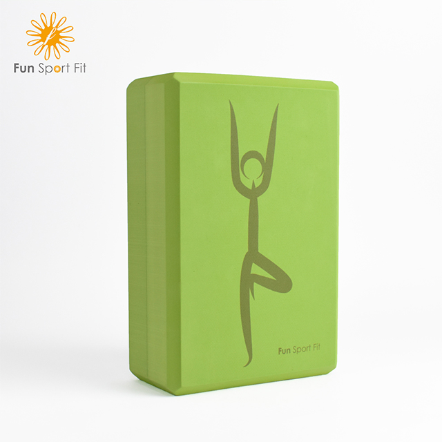 FunSport YOGA 靜心樹環保瑜珈磚(60度)綠色(2入)