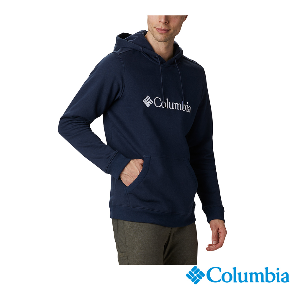 Columbia哥倫比亞 男款 - LOGO連帽上衣-深藍 UJE16000NY