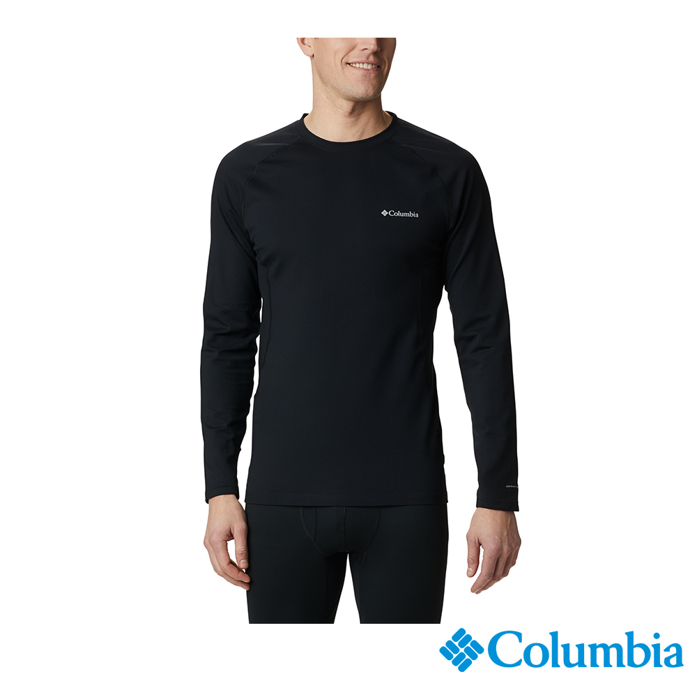 Columbia哥倫比亞 男款-3D保暖快排內著上衣-黑色 UAO07640BK