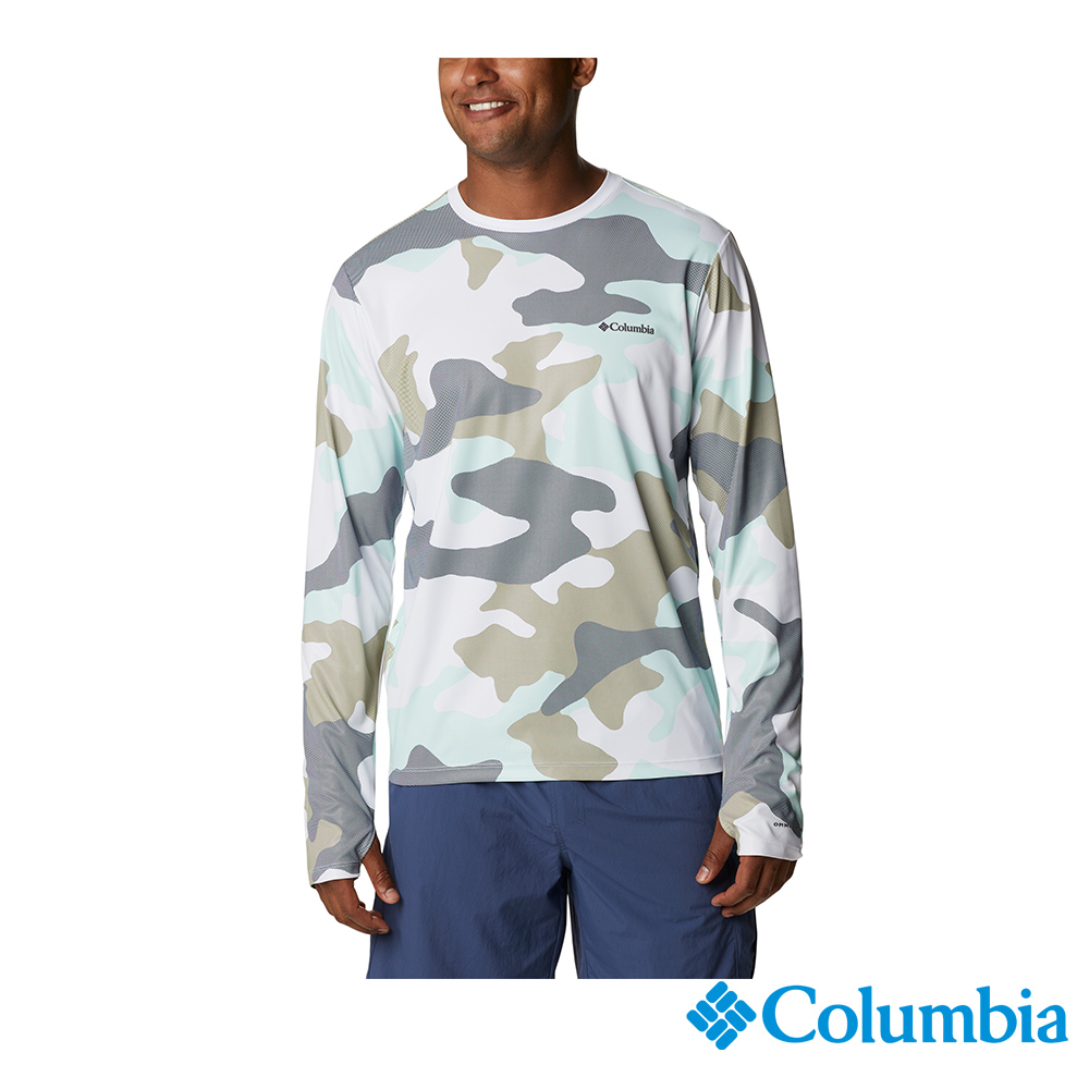 Columbia哥倫比亞 男款-UPF50抗曬快排長袖上衣-多色迷彩 UAE07580MQ