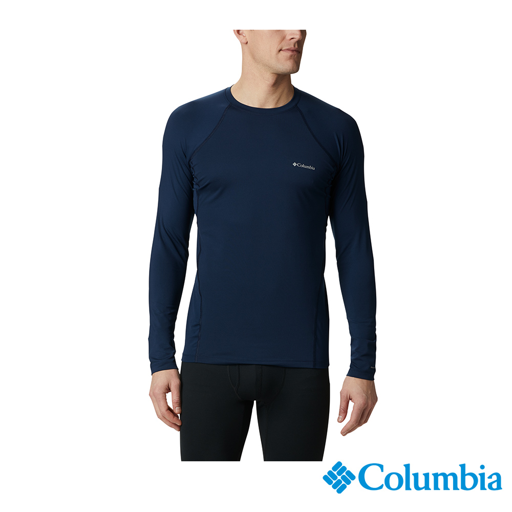 Columbia哥倫比亞 男款-保暖快排長袖上衣-深藍 UAM63230NY/FW22
