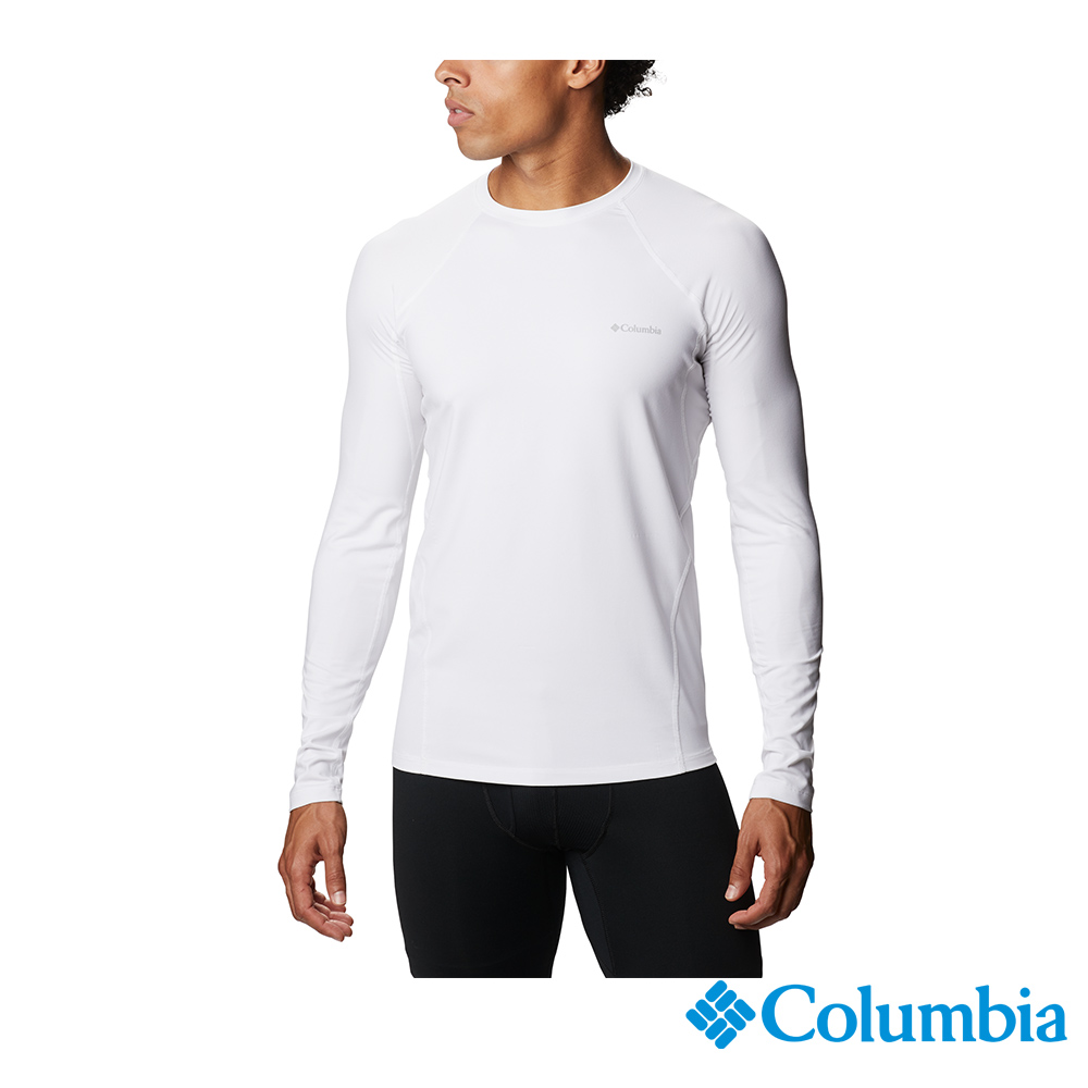 Columbia哥倫比亞 男款-保暖快排長袖上衣-白色UAM63230 /FW22