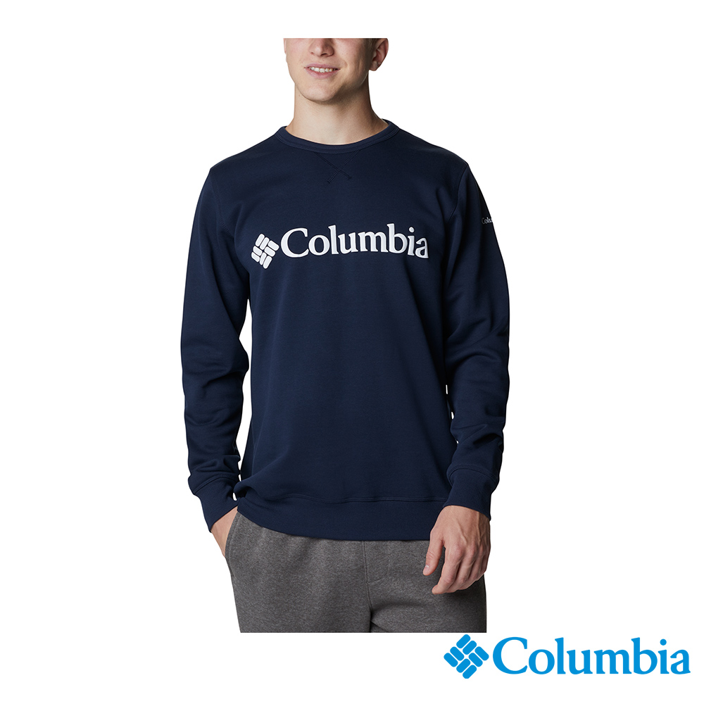 Columbia哥倫比亞 男款-防曬50大學T-深藍 UAE03580NY / FW22