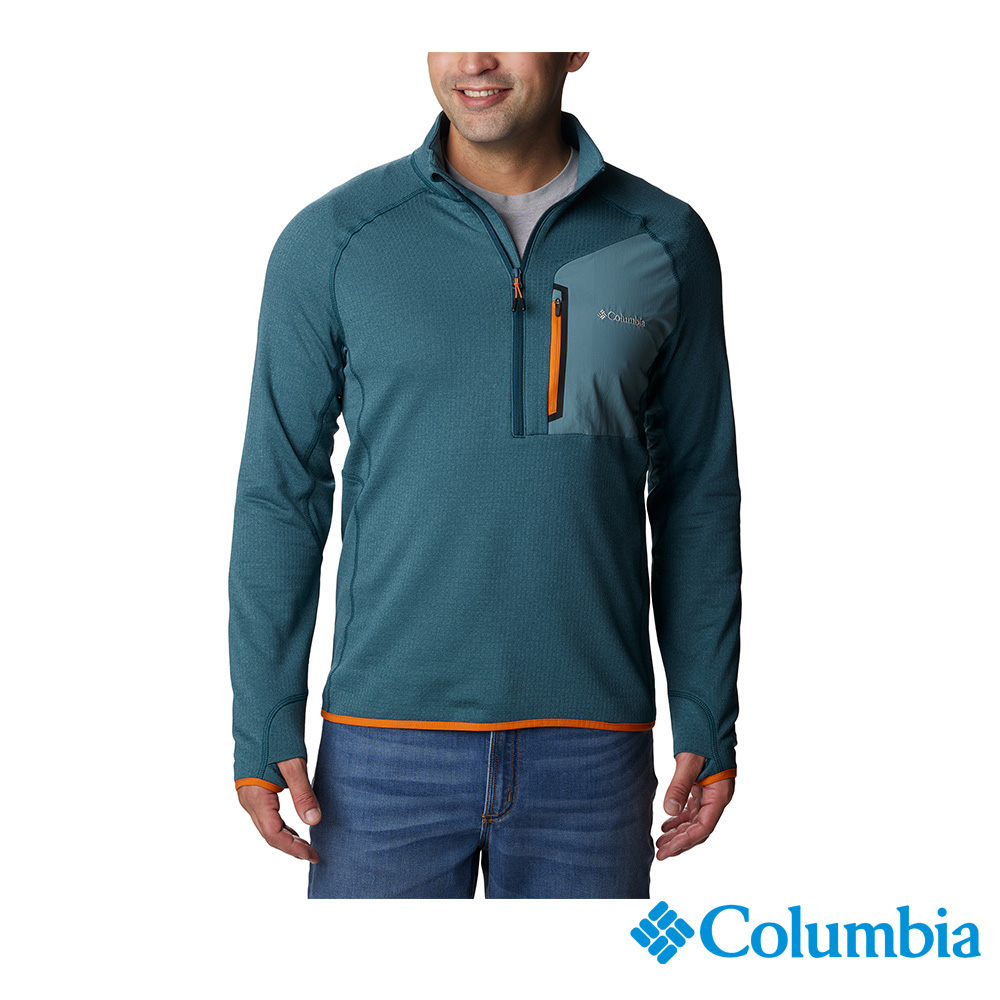 Columbia 哥倫比亞 男款 - Triple Canyon™ 快乾半開襟上衣-孔雀藍 UEX02460PC-HF