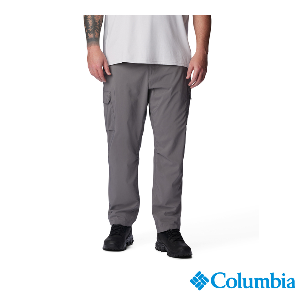 Columbia 哥倫比亞 男款-UPF50超防曬快排長褲-灰色 UAJ91840GY/JS