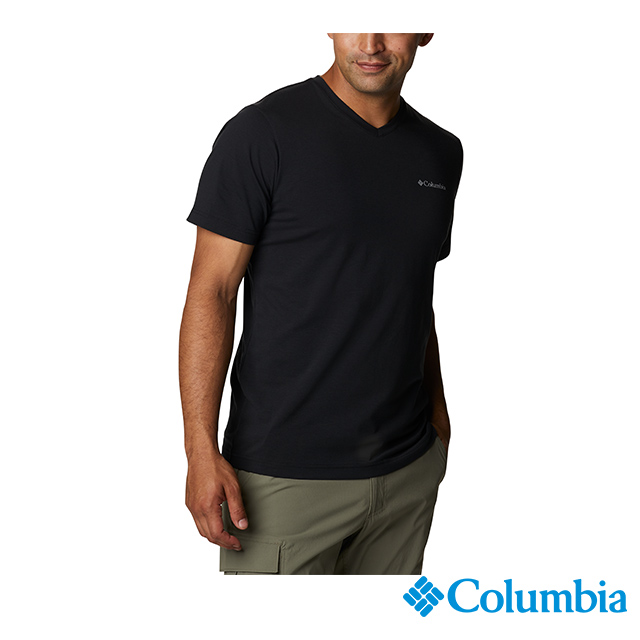 Columbia 哥倫比亞 男款-Omni-Shade™ UPF50快排短袖上衣-黑色 UAE13530BK