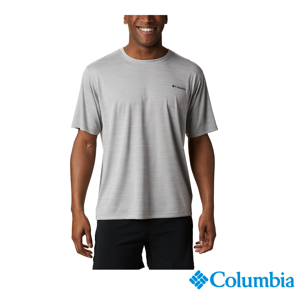 Columbia 哥倫比亞 男款-防曬30涼感快排短袖上衣-灰色 UAE60840GY