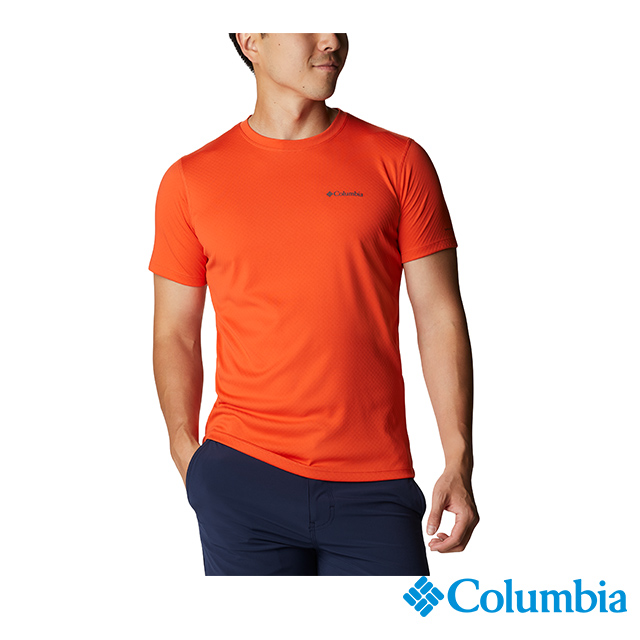 Columbia 哥倫比亞 男款-防曬30涼感快排短袖上衣-紅色 UAE60840RD