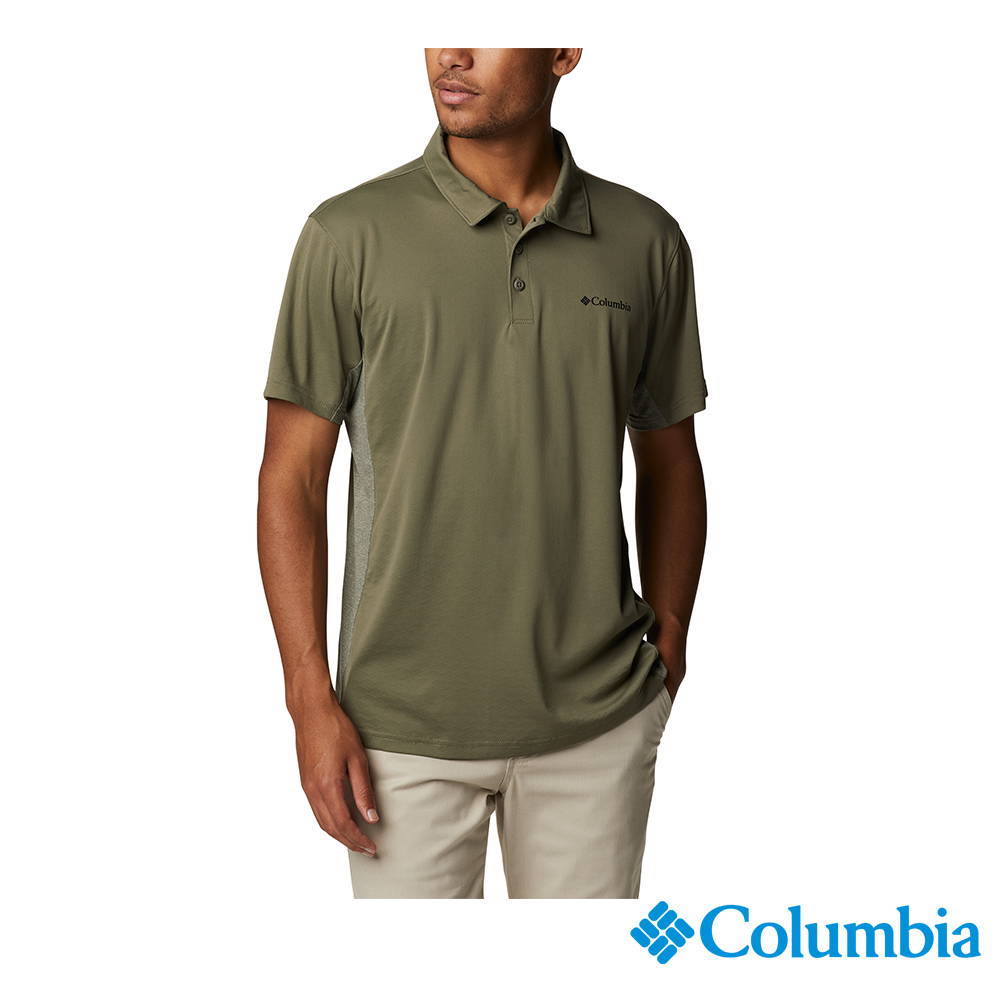 Columbia 哥倫比亞 男款- Omni-Shade UPF50 酷涼快排Polo衫-軍綠 UAE92290AG