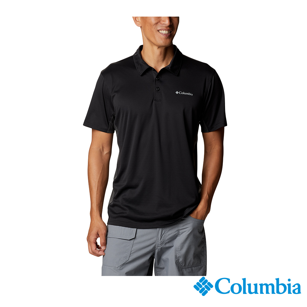 Columbia 哥倫比亞 男款- Omni-Shade UPF50 酷涼快排Polo衫-黑色 UAE92290BK