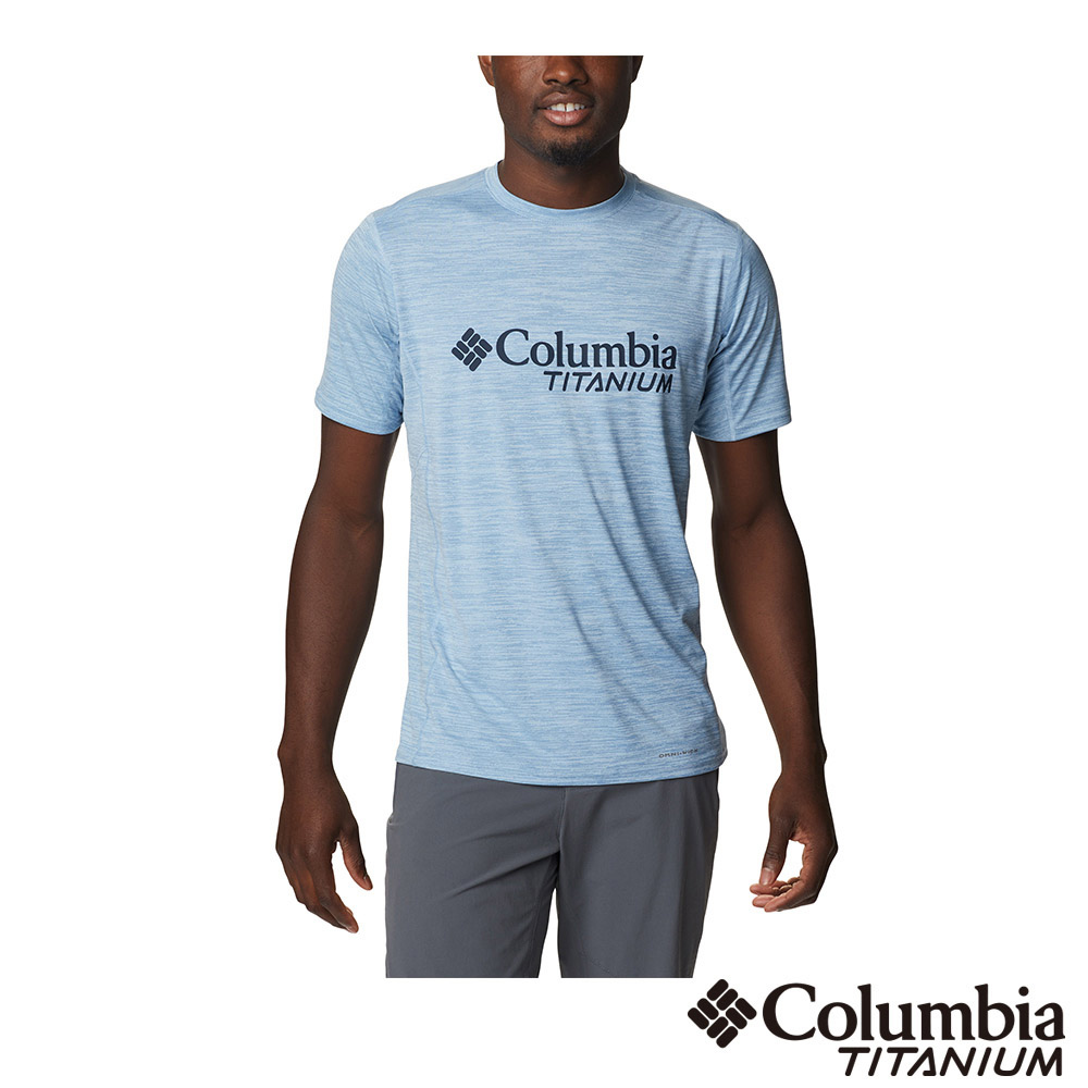 Columbia 哥倫比亞 男款 - 鈦 Omni-Wick™快排短袖上衣-藍色 UAE51530BL (2023春夏)