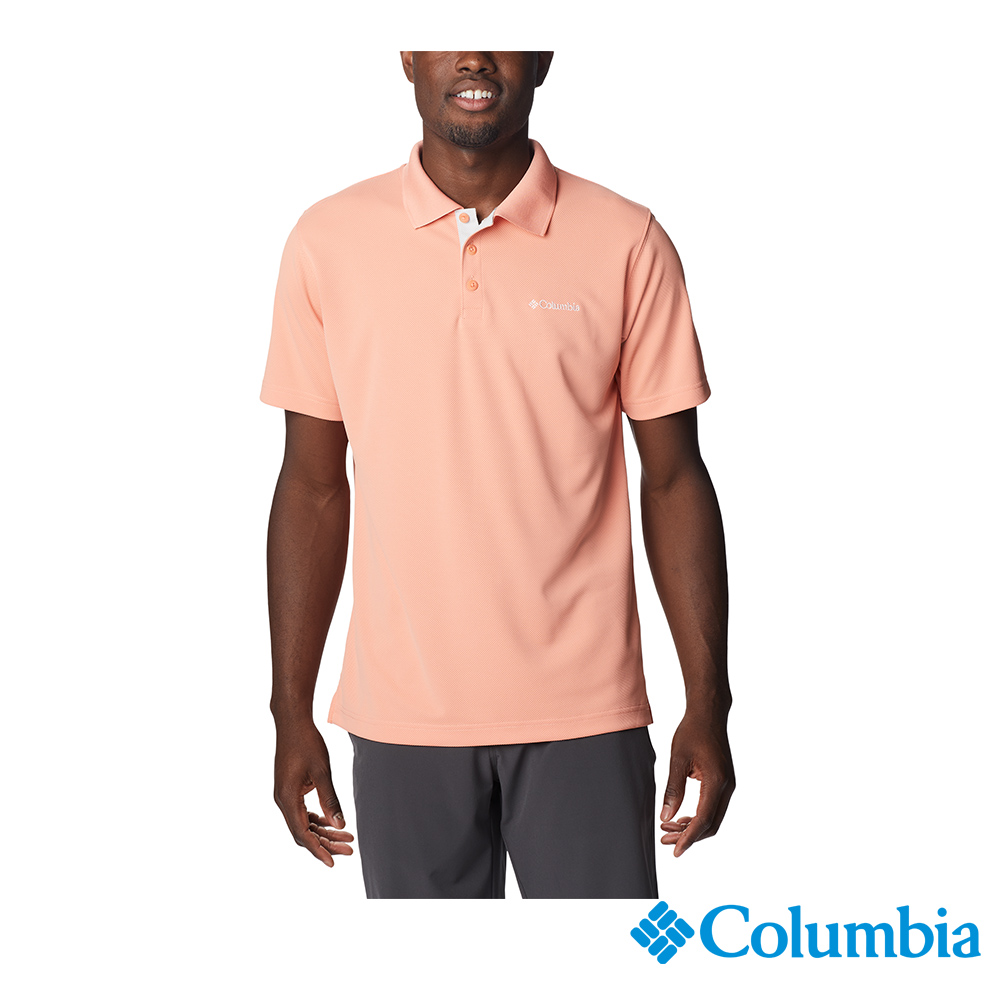 Columbia 哥倫比亞 男款- Omni-Shade UPF30快排Polo衫-橘紅 UAO01260AH (2023春夏)