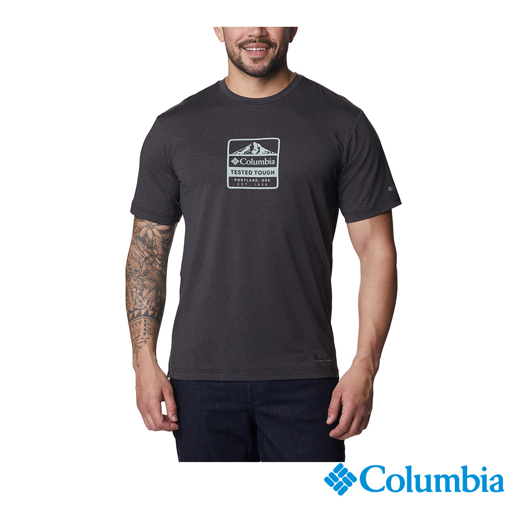 Columbia 哥倫比亞 男款-Omni-ShadeUPF50快排短袖上衣-深灰 UAX54020DY (2023春夏)