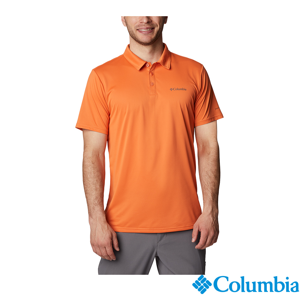 Columbia哥倫比亞 男款- Omni-Wick快排POLO衫-橘紅 UAE36140AH (2023春夏)
