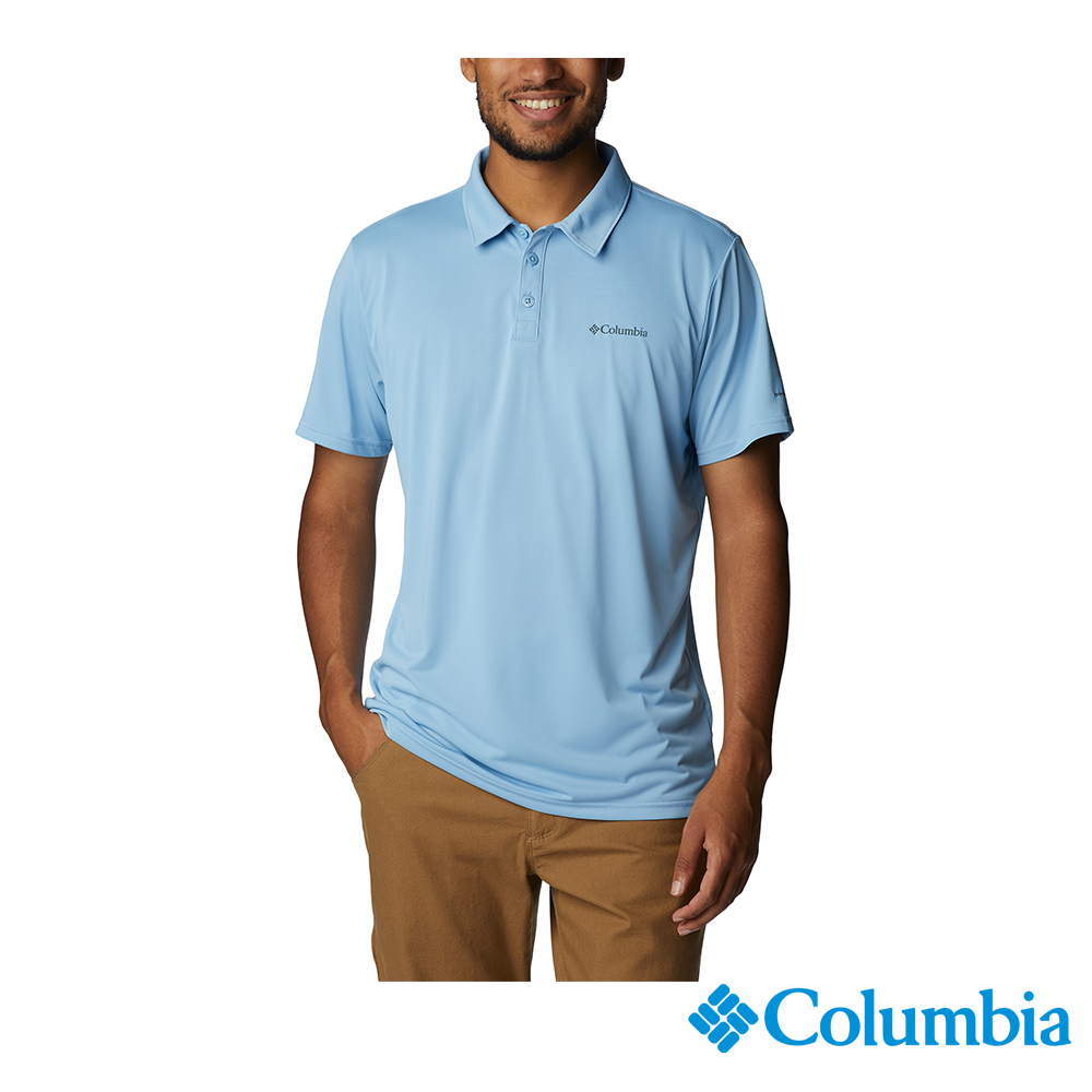 Columbia哥倫比亞 男款- Omni-Wick快排POLO衫-藍色 UAE36140BL (2023春夏)