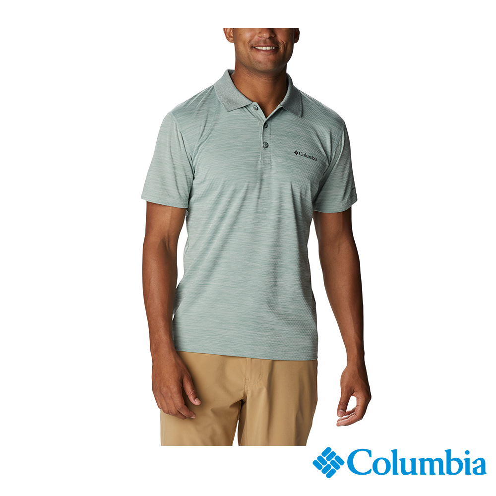 Columbia哥倫比亞 男款- OFZ涼感快排UPF30 Polo衫-藍色 UAE60820BL (2023春夏)