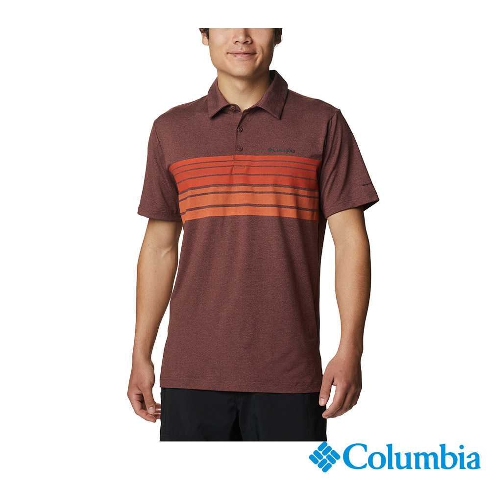 Columbia 哥倫比亞 男款-Omni-Shade UPF50快排Polo衫-暗紅 UAE22150WE (2023春夏)