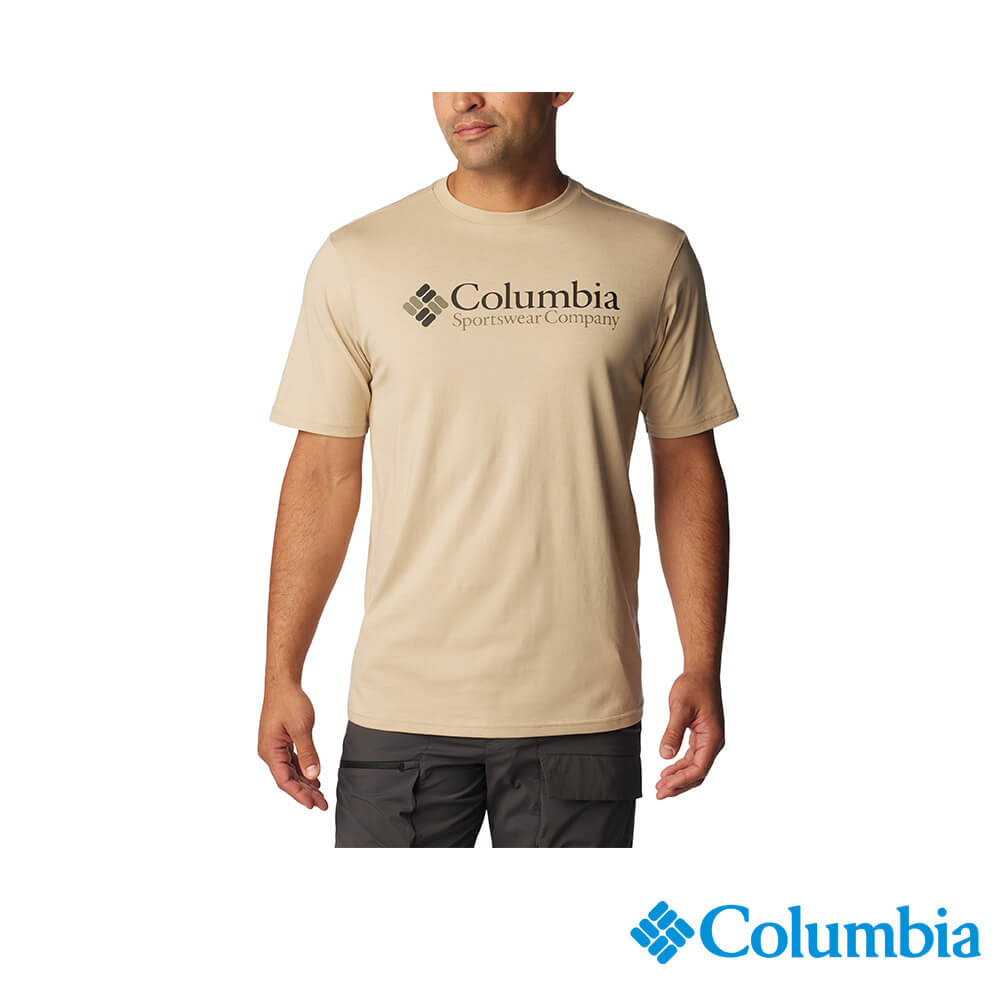 Columbia哥倫比亞 男款 短袖T恤-卡其色 UJO15860KI(2024春夏)