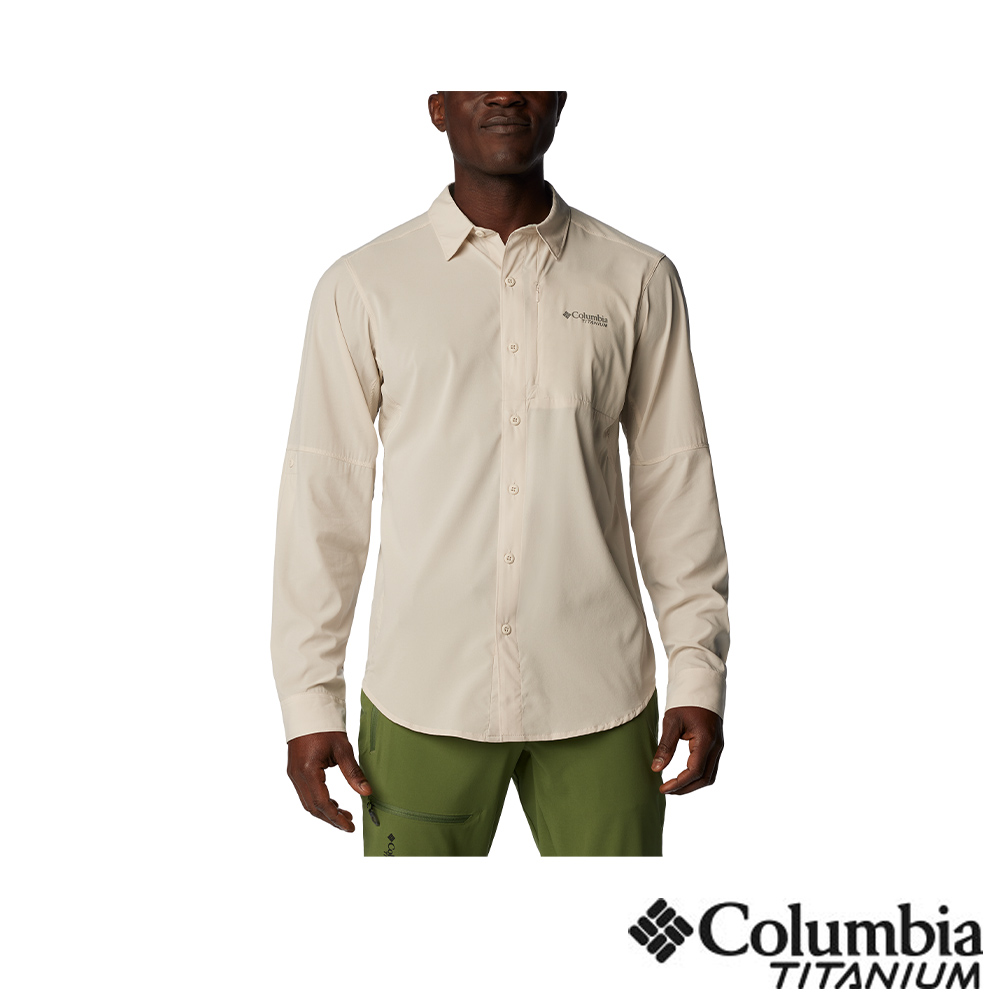 Columbia哥倫比亞 男款- 鈦 酷涼快排長袖襯衫-卡其色 UAE47620KI(2024春夏)
