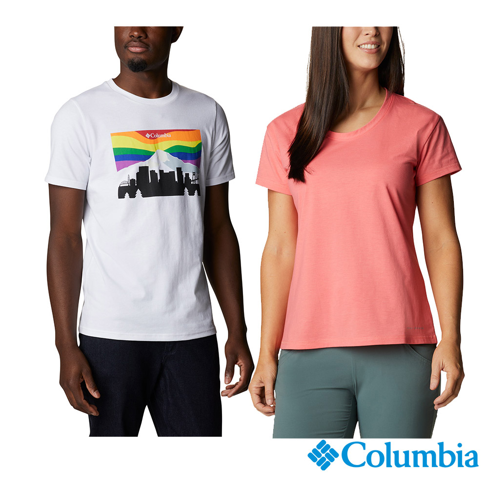 Columbia哥倫比亞 男女款-UPF50快排短袖上衣