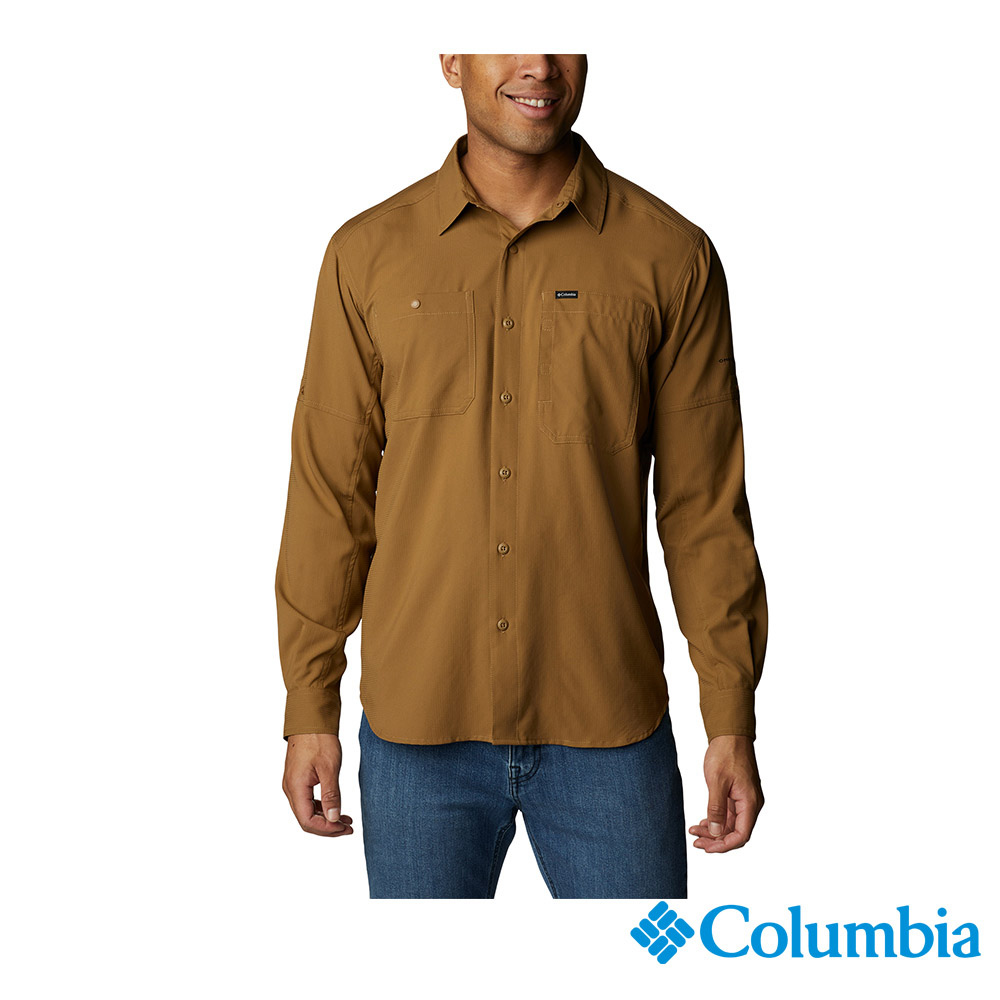 Columbia哥倫比亞 男款-Omni-Shade UPF50快排長袖襯衫-棕色 UAE16830BN/FW22